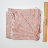 Peach + Gray 100% Linen Lightweight Woven Fabric - 50" x 58"