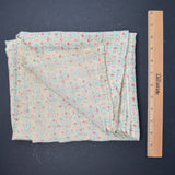 Light Beige + Pink, Red + Blue Floral Silky Lightweight Woven Fabric - 37" x 136"