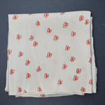 Light Tan + Red Horse Print Silky Lightweight Woven Fabric - 46" x 112"