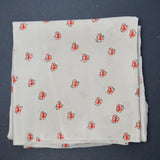 Light Tan + Red Horse Print Silky Lightweight Woven Fabric - 46" x 112"