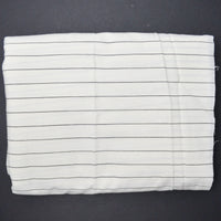 Ivory + Black Pinstripes Textured Woven Fabric - 58" x 146"