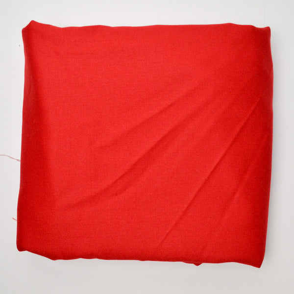 Red Twill Woven Lightweight Wool Blend Suiting Fabric - 64" x 128"