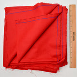 Red Twill Woven Lightweight Wool Blend Suiting Fabric - 64" x 128"