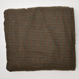 Brown + Dark Gray Plaid Woolly Woven Fabric - 64" x 98"