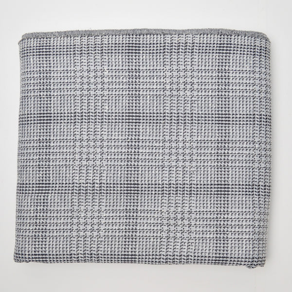 Houndstooth Plaid Pattern Double Knit Fabric - 64" x 72"