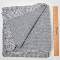 Houndstooth Plaid Pattern Double Knit Fabric - 64" x 72"