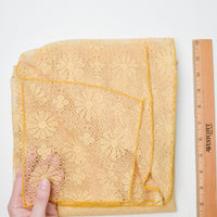 Yellow Floral Lace Fabric - 56" x 104"