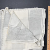 Light Gray Plaid Nubby Loose Woven Fabric - 66" x 70"