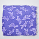 Purple Turtle Flannel Fabric - 42" x 106"