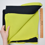 Black + Neon Yellow Bonded Neoprene Fabric - 46" x 78"