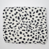 Black + White Dalmatian Fleece Fabric - 56" x 62"