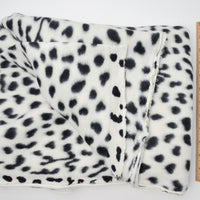 Black + White Dalmatian Fleece Fabric - 56" x 62"