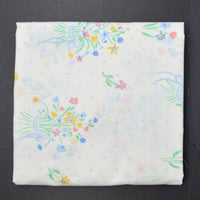 White + Pastel Floral J.P. Stevens & Co. Vintage Sheet Fabric - 59" x 80"