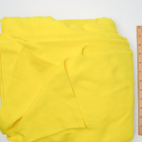 Bright Yellow Fleece-Backed Stretchy Knit Fabric - 54" x 100"