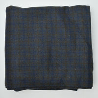 Dark Purple + Brown Plaid Thick Woolly Woven Fabric - 64" x 98"