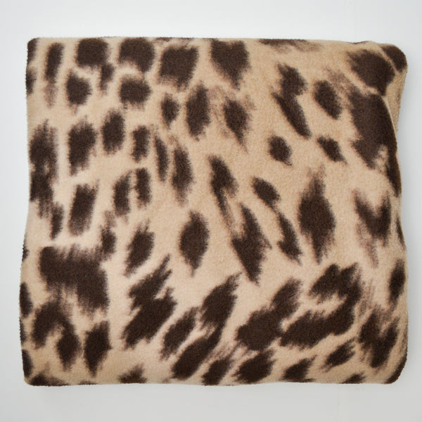 Distorted Leopard Print Thick Fleece Fabric - 52" x 60"
