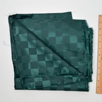 Green Damask Checkered Fabric - 60" x 184"