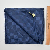 Blue Damask Checkered Fabric - 60" x 132"
