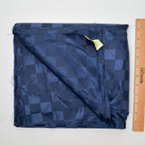 Blue Damask Checkered Fabric - 60" x 132"
