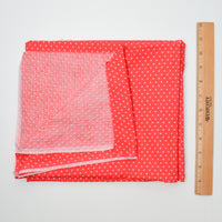 Red + White Star Peter Pan Fabrics Quilting Weight Woven Fabric - 46" x 71"