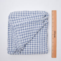 Blue Loose Woven Gingham Fabric - 46" x 152"