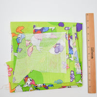 Lime Green Donald + Daisy Duck Print Woven Fabric - 64" x 70"