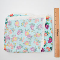 Blue + Fruit Print Medium-Weight Woven Fabric - 60" x 78"
