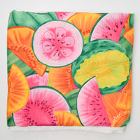 Colorful Fruit Print Quilting Weight Woven Fabric - 44" x 128"