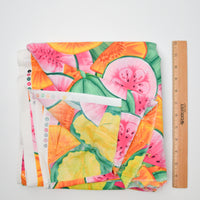 Colorful Fruit Print Quilting Weight Woven Fabric - 44" x 128"
