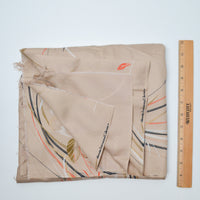 Light Brown Floral Kanebo International Collection Drapey Woven Fabric - 44" x 68"