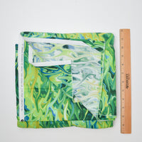 Wavy Green Quilting Weight Woven Fabric - 42' x 128"
