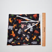 Animals + Stars Print Quilting Weight Woven Fabric - 46" x 61"