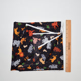 Animals + Stars Print Quilting Weight Woven Fabric - 46" x 61"