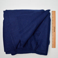 Dark Blue Boiled Wool Fabric - 66" x 68" + Extra
