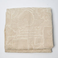 Beige Textured Damask Woven Fabric - 36" x 37"