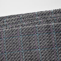 Black + White with Purple + Teal Accents Pendleton Wool Woven Fabric - 60" x 72"