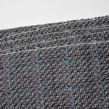 Black + White with Purple + Teal Accents Pendleton Wool Woven Fabric - 60" x 72"