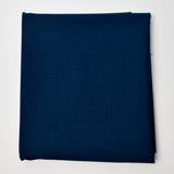 Dark Dusty Blue 100% Worsted Wool Shadow Check Lightweight Suiting Fabric - 58" x 72"