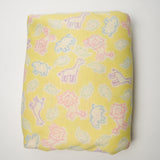 Yellow + Pastel Animal Print Pique Knit Fabric - 62" x 160"
