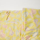 Yellow + Pastel Animal Print Pique Knit Fabric - 62" x 160"