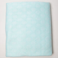 Light Mint Blue-Green Subtle Numbers Pattern Knit Fabric - 64" x 72"