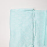 Light Mint Blue-Green Subtle Numbers Pattern Knit Fabric - 64" x 72"