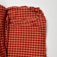 Red Plaid Flannel Fabric - 45" x 104"