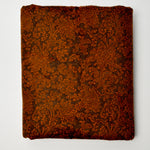 Black + Copper Paisley Brushed Flannel Fabric - 44" x 104"