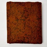Black + Copper Paisley Brushed Flannel Fabric - 44" x 104"