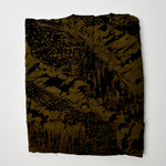 Black + Brown Patterned Crinkle Crepe Fabric - 60" x 72"