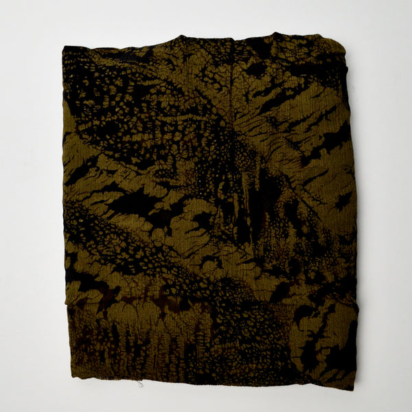 Black + Brown Patterned Crinkle Crepe Fabric - 60" x 72"