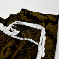 Black + Brown Patterned Crinkle Crepe Fabric - 60" x 72"