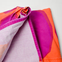 Orange + Pink Hemmed Marimekko Fabric - 48" x 86"