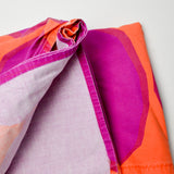 Orange + Pink Hemmed Marimekko Fabric - 48" x 86"